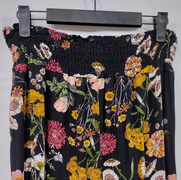 One 5 One Margery Floral Wide Leg Pant Women's L Multicolor Artsy Retro Boho - Picture 8 of 11